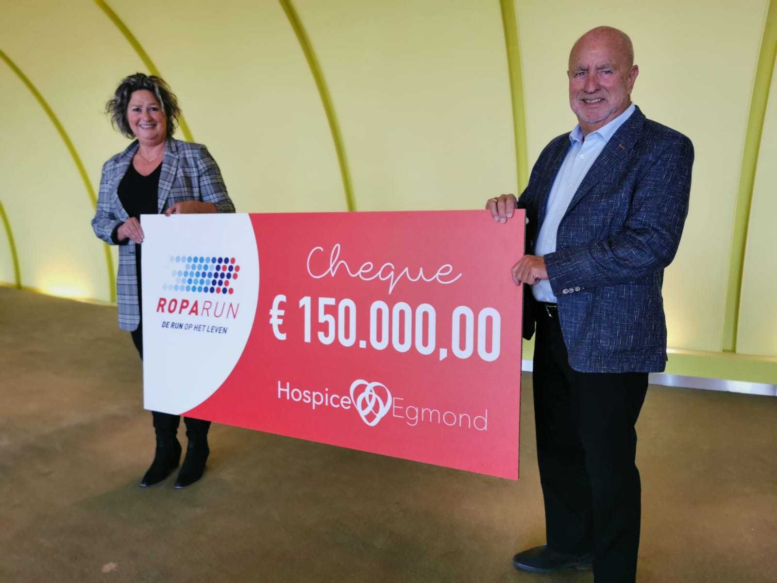 Hospice Egmond ontvangt € 150.000 van Stichting Roparun